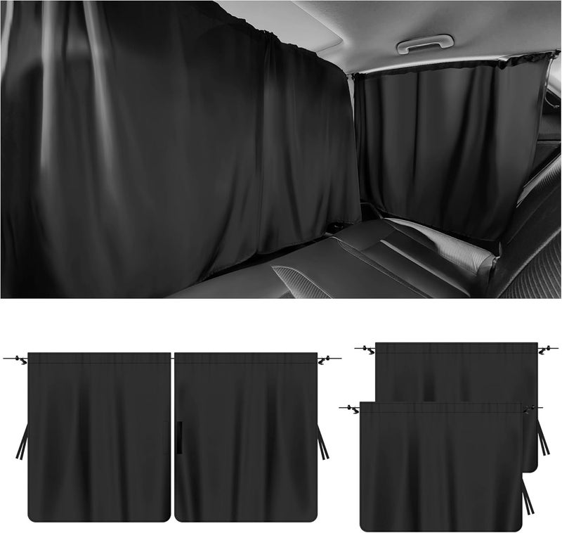 Stacool 3PCS Car Window Shades,Car Privacy Window Cover for Rear Window & Partition,95% Strong Shading Car Sunshade for Baby,Universal CCar Accessories Interior Fits Sleeping Traveling Camping (3PCS) - Image 1
